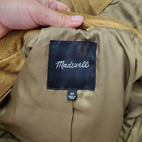 Madewell tan suede motorcycle jacket - Picture 6 of 7
